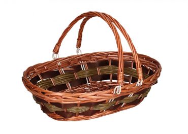 Oval wicker basket 42x32h12